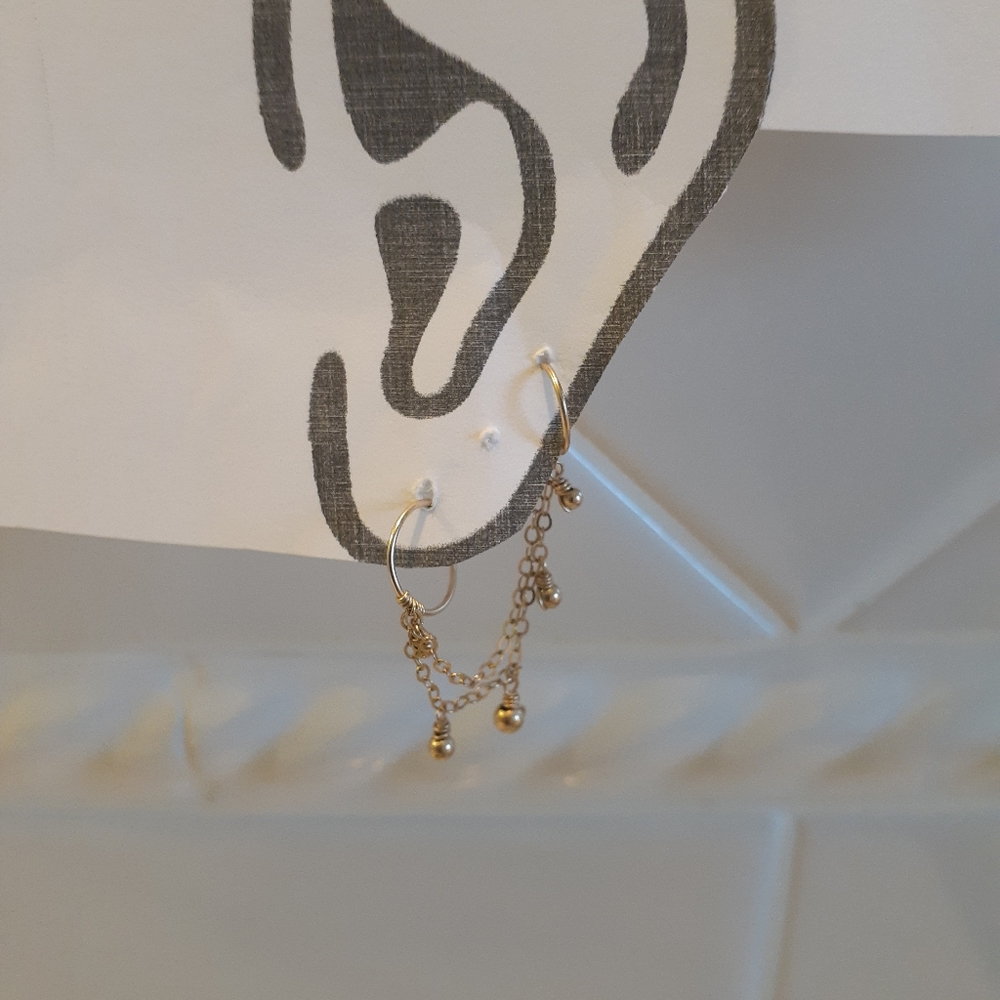 ❌SOLD❌ confirming today 925 and Gold Earrings for multiple pierced Ears - Picture 7 of 8